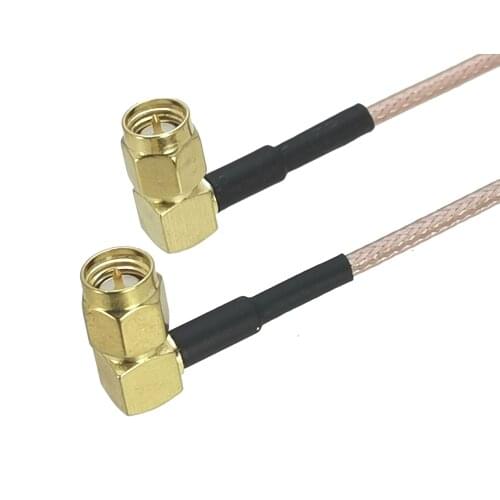 1Pcs RG316 SMA Male Plug RA to SMA Male plug Right angle Connector RF Coaxial Jumper Pigtail Cable For Radio Antenna 4inch~10M