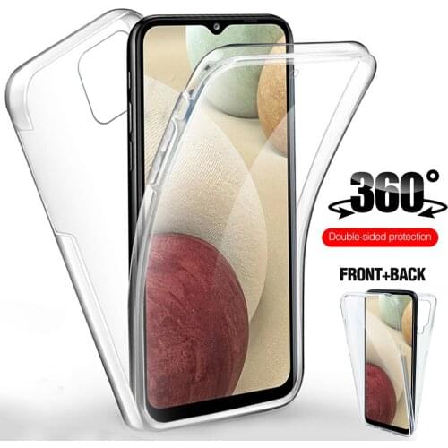 360 Front + Back Phone Case For Samsung A12 Soft Cover On The For Samsung Galaxy A12 A10 A10s A11 A1 0 1 2 10 11 12 Coque fundas