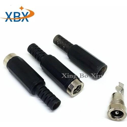 50PCS Female DC0005 Power Jack Plugs Socket Adapter Connector 2.1/2.5mm x 5.5mm For Socket Repairs Tool 5.5*2.1mm 5.5*2.5mm