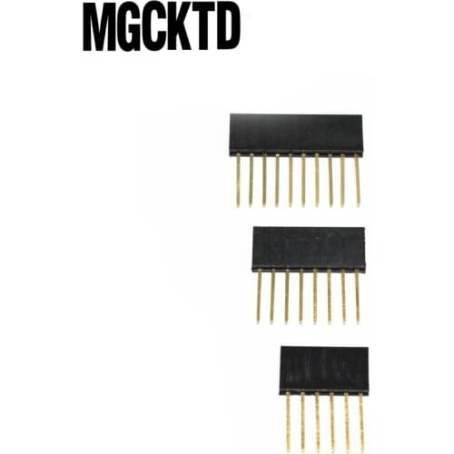 60PCS 2.54MM 6Pin 8Pin 10Pin 10MM Long Needle Female Pin Header Strip Stackable Header for arduino