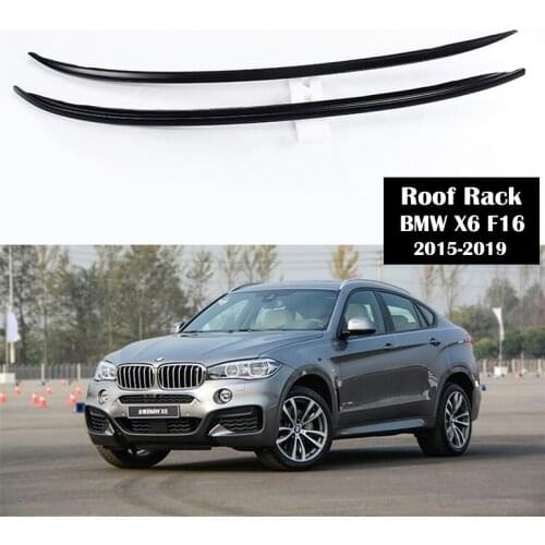 Aluminum Alloy Roof Rack For BMW X6 F16 2015-2019 Rails Bar Luggage Carrier Bars top Cross bar Rack Rail Boxes