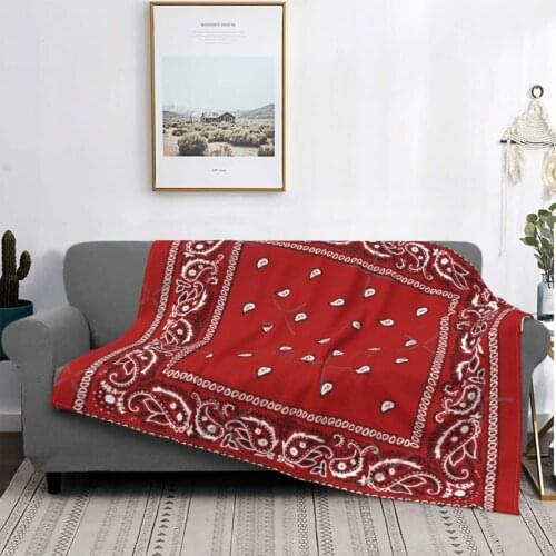 Bandanna Red Throw Blanket Throw And Blanket Blanket Fluffly Decorative Blanket Mexican Bedspreads For Double Bed