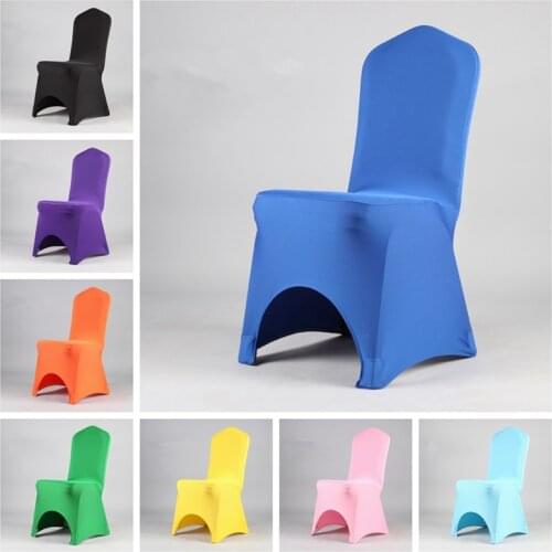 Many Colors Arch Spandex Chair Cover Stretch Chair Covers For Wedding Banquet Event Party Decoration
