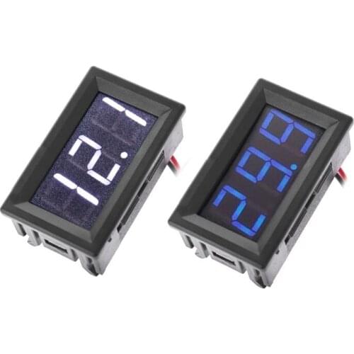 DC 5V-120V Digital Voltmeter LED Display Panel 2 Wire Volt Voltage Test Meter For 12V 24V 96V Electromobile Motorcycle