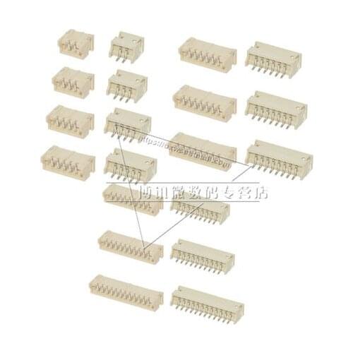 ZH1.5 Horizontal patch seat connector 1.5mm pitch horizontal patch connector2/3/4/5/6/7/8/9/10/11/12pin