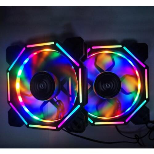 120mm PC Computer Case Fan RGB Cooling Fan CPU Cooler 6/4 Pin 12V Silent Radiator 1500 RPM Fan Heatsink For Gaming Desktop PC