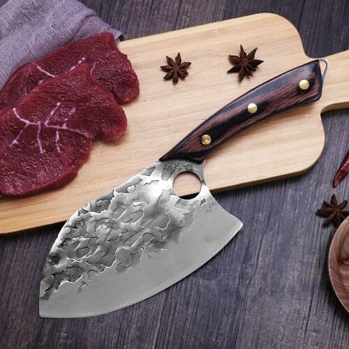 XYj Cleaver Kitchen Knife 7 Inch Chef Knife 3Cr13 Stainless Steel Cooking Knives For Meat Fish Vegetable Cutting Slicing Knives