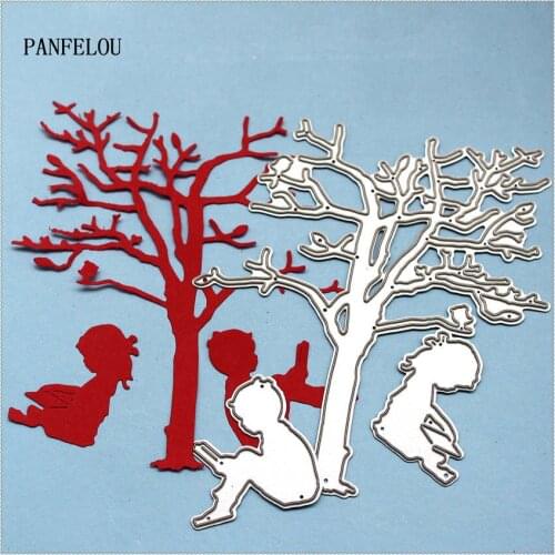 PANFELOU Metal craft A couple of the tree paper die cutting dies for Scrapbooking/DIY Easter wedding Halloween cards