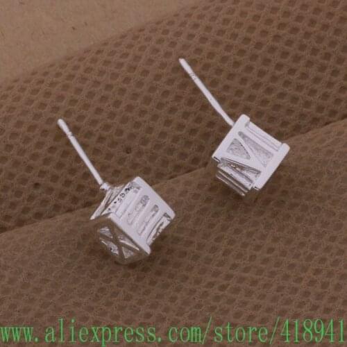 Silver Plated earrings , Silver Plated fashion jewelry , roman numerals /eijamzqa bjlakasa AE333