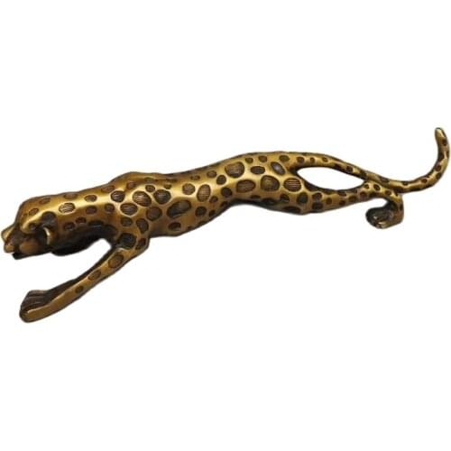 Retro copper leopard ornament leopard home office decoration