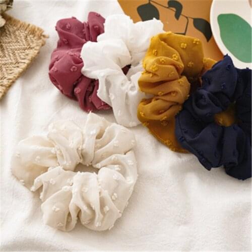 Ruoshui New Woman Bubble Scrunchies Solid Hairband Girls Rubber Band Lady Hair Accessories Hair Ties Ponytail Holders Ornaments