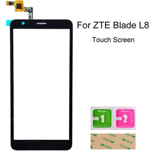High Quality For ZTE Blade L8 Touch Screen Digitizer For ZTE Blade A3 2019 Front Touch Glass Panel Sensor Assembly Parts
