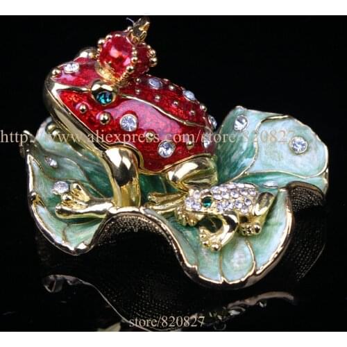 Slightly Imperfect Legendary Bachelorette Frog Prince Beautiful Frog Prince Gift Frog with Crown 7*7*4.5 CM (L*W*H)