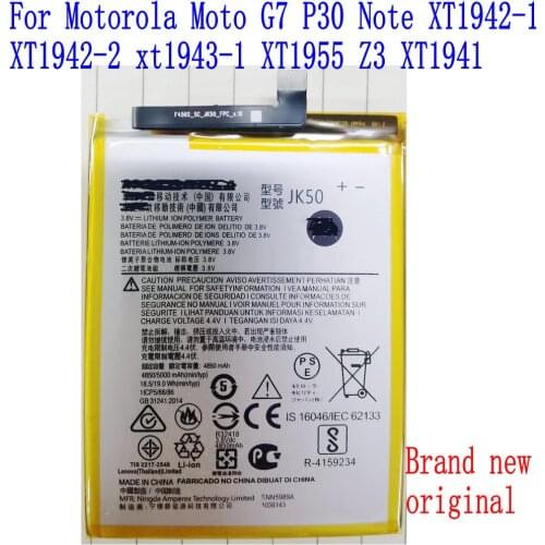Brand new high quality 5000mAh JK50 Battery For Motorola Moto P30 Note XT1942-1 XT1942-2 xt1943-1 Mobile Phone