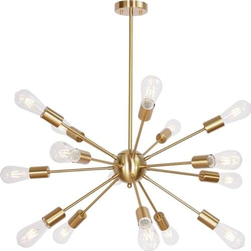 Modern Chandeliers Pendant Lamps Industrial Stair Lighting Fixtures Black Tube Spider Hanging Lamp Living Room Lighting Fixture