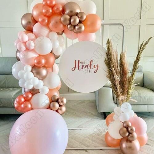 Wedding Birthday Party Decoration Double Maca Pink Latex Balloon Garland Rose Gold Balloon Arch Kit Baby Shower Event Decoration