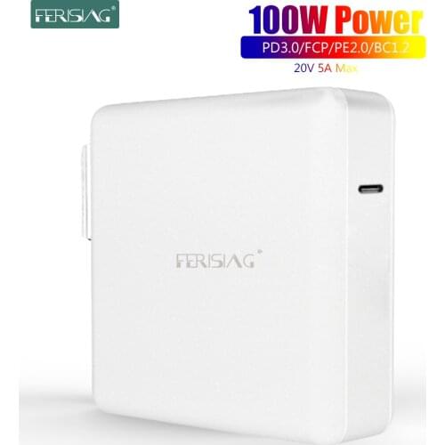 FERISING 100W PD Fast Quick Charger Type-C USB C QC3.0 QC4.0 Power for MacBook Pro Air 13'' 14'' 15'' Samsung Xiaomi adapter