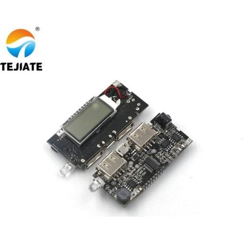 18650 Dual Micro USB 3.7V to 5V 2A Boost Mobile Power Bank DIY 18650 Lithium Battery Charger PCB Board Step Up Module With Led