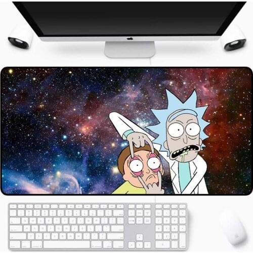 XGZ Best Selling Morty Anime Large Gaming Mouse Pad Computer Gamer Mouse Pad XxL Keyboard Locking Notebook Desk Pad Mat 90x40cm