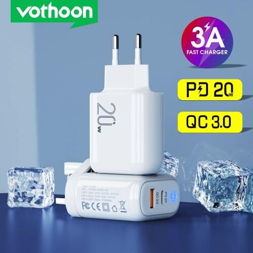 Vothoon 30W 3 Ports Quick Charger 3.0 USB Charger For iPhone Samsung Xiaomi Mobile Phone Charger Fast Wall Charger Adapter