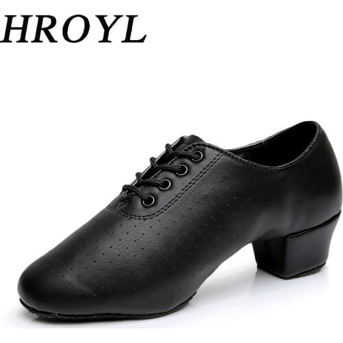New Brand Dance Shoes Sneakers For Women Ladies Ballroom Shoes Breathable Leather Latin Shoes Salsa Black/Red Indoors/Outdoors