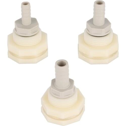 1/2" Female thread to 8/10/12mm Pipe Interface Connector Plastic Water Tank Connector Fish Tank Aquarium Drain Pipe Connector