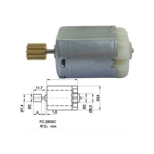 1pcs FC-280SC DC12V 11800RPM Motor for Car Electric Folding Mirror Car Door Lock