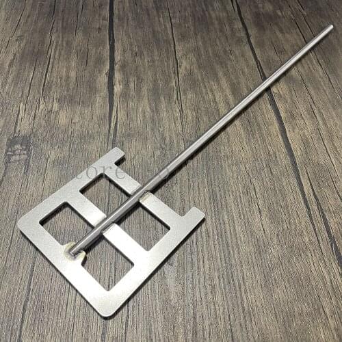 1pc stainless steel anchor type blade paddle leaf-width 60mm 80mm impeller stirring blade with rod,Used in lab mixing tools