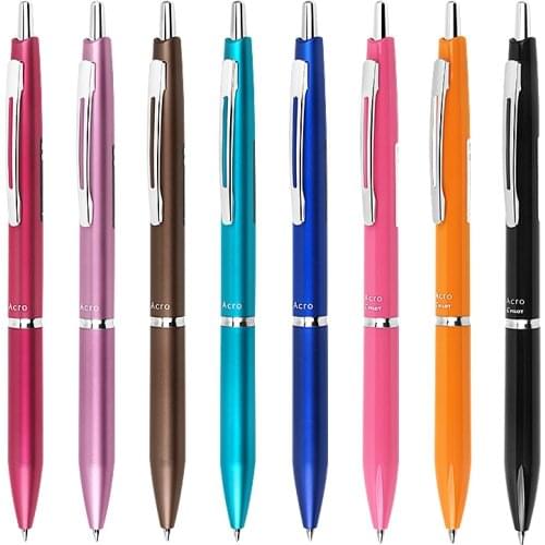 1pc Japan Pilot Ballpoint Pen 0.5/0.7mm Acro 300/1000 Press Resin Metal Rod Signature Pen Writing Smooth Student Office