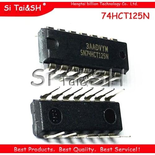 10pcs/lot 74HCT125N SN74HCT125N 74HCT125 DIP-14 goodquality