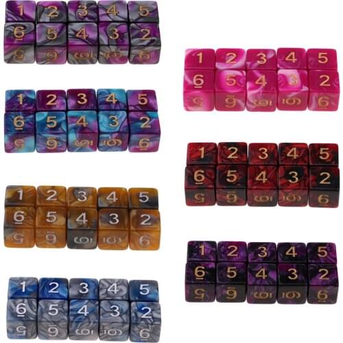 10pcs D6 Dices 16mm Dice Set 6 Sided Dice for Dice Table Board Game & Math Games