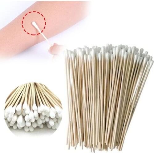 100pcs Women Makeup Cotton Swabs Cotton Buds Make Up Wood Sticks Cleaning of Ears Tampons Microbrush Cosmetics Health Care