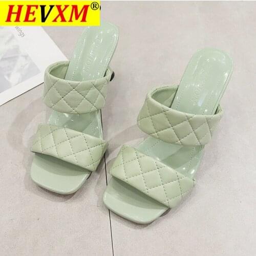 2021 Luxury Brand Slides Plus Size 41 Women Flats Slippers Mules Fetish Summer Sandals Slip On Red Soft Comfortable Green Shoes