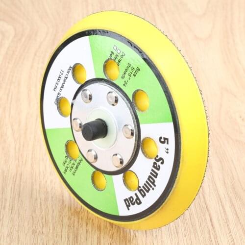 5inch 8Hole Sanding Disc Backing Plate for Woodwroking Sandpaper Hook Loop Pad fit Air Sander Angle Grinder Grinding Power Tools