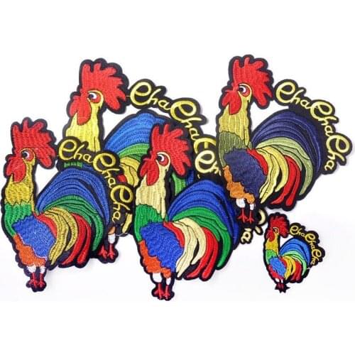 50pcs/lot Big Cock Embroidery Patches Letters Clothing Decoration Accessories Diy Iron Heat Transfer Applique Iron on Transfer