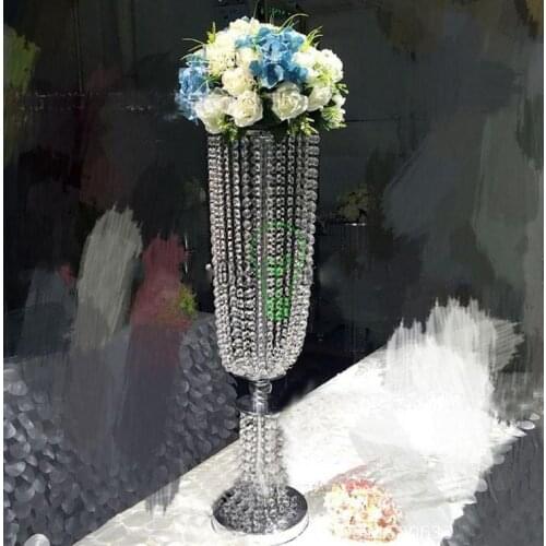 80cm(31") height crystal wedding road lead props wedding table certerpieces event party decoration wedding flower holder