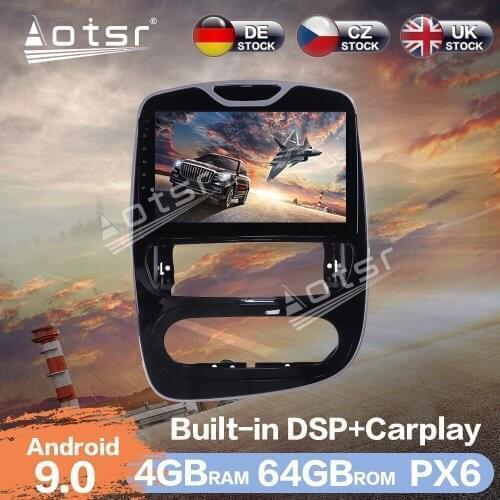 Aotsr Android 9.0 4+64GB Car Radio Player GPS Navigation DSP Car Video HD 10 Inch Multimedia Player For Renault Clio 2016 - 2018