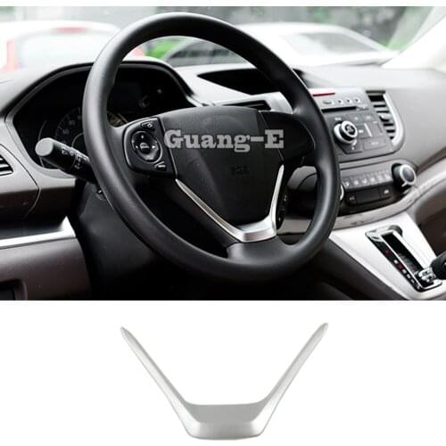 Free shipping For Honda CRV CR-V 2015 2016 car cover ABS Chrome Steering wheel Interior Kit switch Trim lamp frame 1pcs