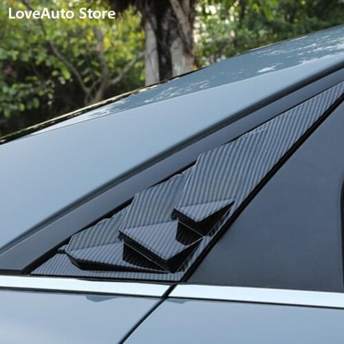 For Hyundai Elantra CN7 2020 2021 Car Rear Window Triangle Shutters Cover Trim Decoration Sticker Car Decorative Accessories