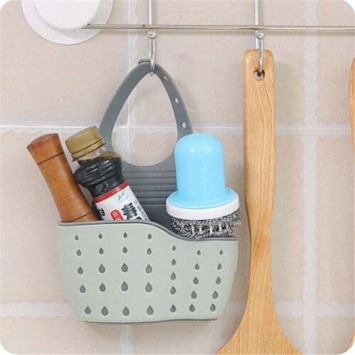 Double Layer Sink Hanging Pouch Storage Holders Kitchen Bathroom Storage Shelf Soap Holders Racks Eco-friendly Storage Basket