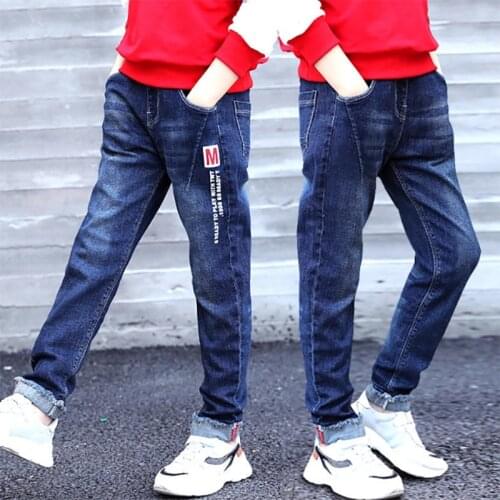 Boy Jeans Fashion Bottoms Trousers for Kids Clothes Korea Style Slim Pants