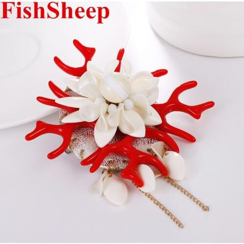 Fishsheep Flower Brooches For Clothes