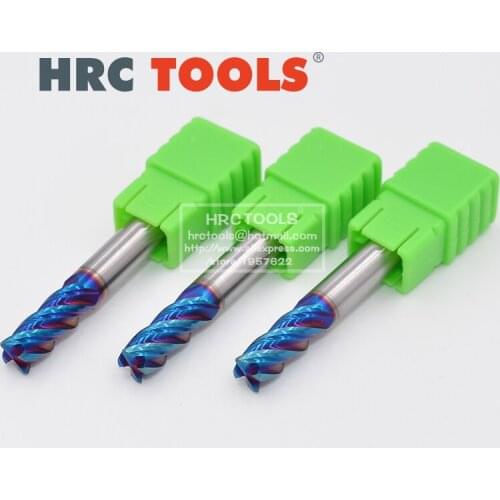 Z8-R0.5x14Hx4Dx75L HRC65 TiAIN Coating deep grooving Solid Tungsten Carbide Long neck CNC Milling Cutter