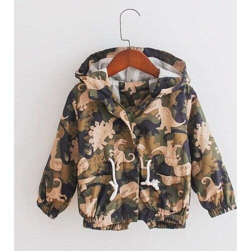 Dulce Amor Kids Camouflage Dinosaur Coat Toddler Boy Girl jacket Fall Thin Style Children Outerwear Tops Baby Clothes Clothing