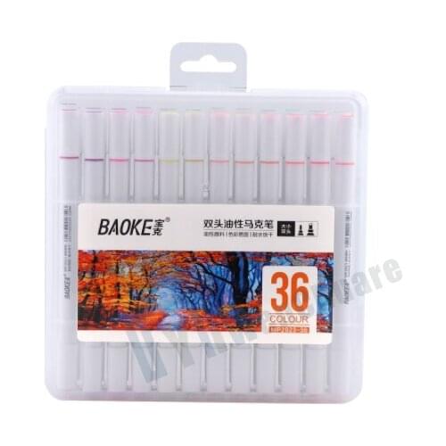 BAOKE MP2923-36 Double Head Oil Marker Manga Markers Sketching Markers Set 36 Colors/Box