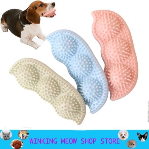 Cute Pets Dog Toys Non Toxic Interactive Chew Cleaning Puppy Small And Medium a molar tooth Sized Dogs Simulation Peas Supplies