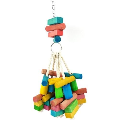 Natural Wood Toy Creative Parrot Biting Toy Bird Parrot Toy Portable Bird Pet Supplies Bird Cage Accessories