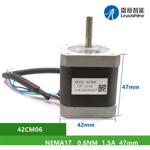 NEMA17 Leadshine 42CM06 0.6Nm 2.5A 2 phase Stepper Motor Shaft Diameter 5MM