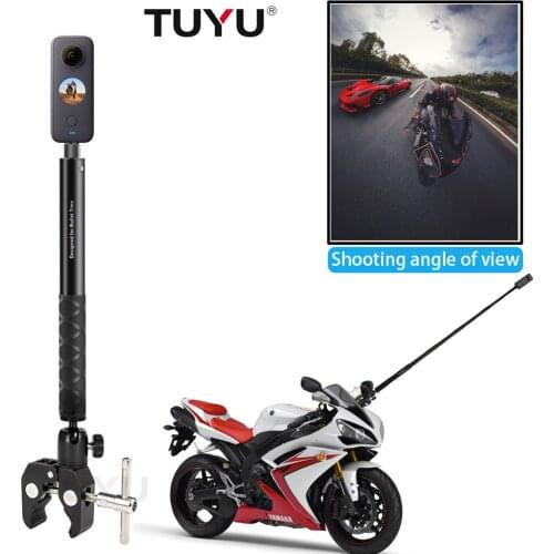 Motorcycle 3rd Person View Invisible Selfie Stick for GoPro Hero 9 Max Insta360 One X2 R Osmo Action Camera Mount Accessories
