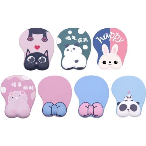 Office Mousepad with Gel Wrist Support Ergonomic Gaming Desktop Mouse Pad Wrist Rest